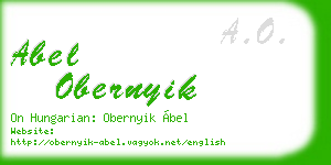 abel obernyik business card